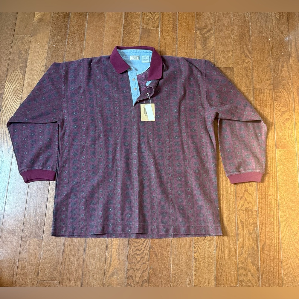 Bugle Boy Maroon Patterned Polo Shirt